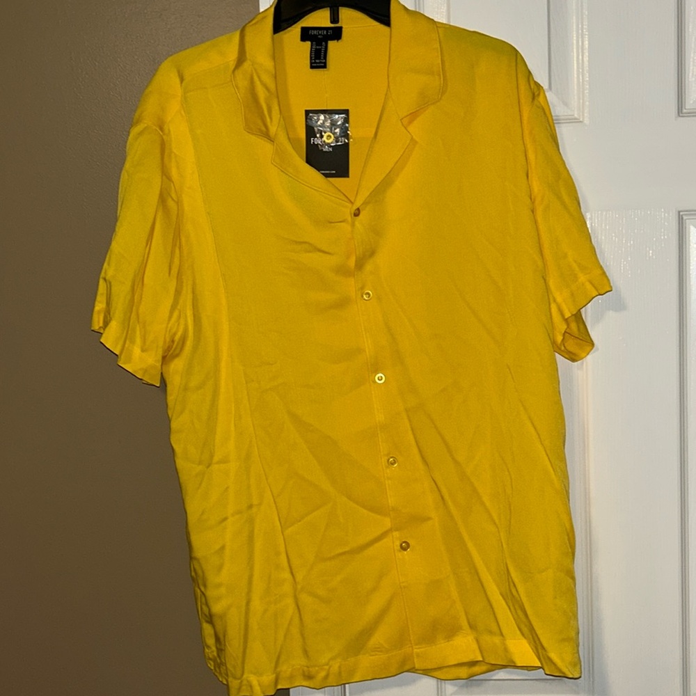 Yellow Forever 21 Button Down